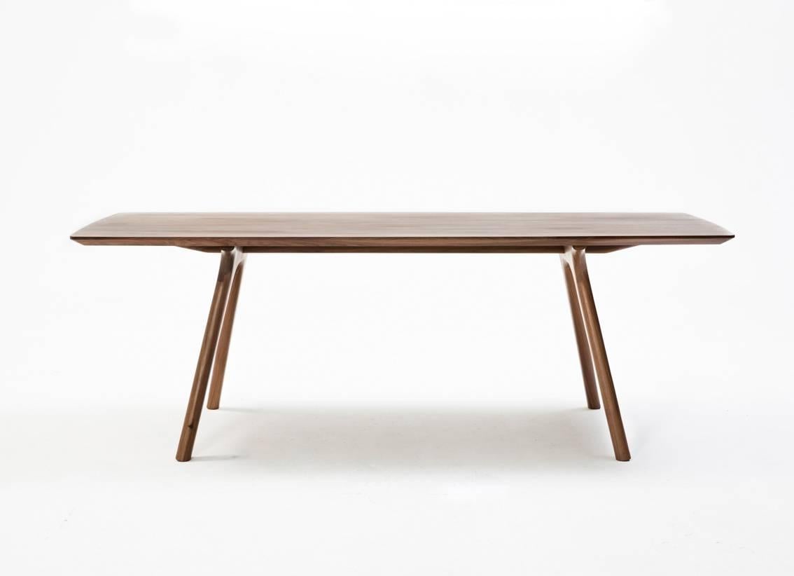 Solid timber dining table with elegant, shaped legs.
 

Materials: American black Walnut or American white oak

Dimensions: 740 H x 800 W x 1800 L , 740 H x 1000 W x 2400 L

Variations by request.

 