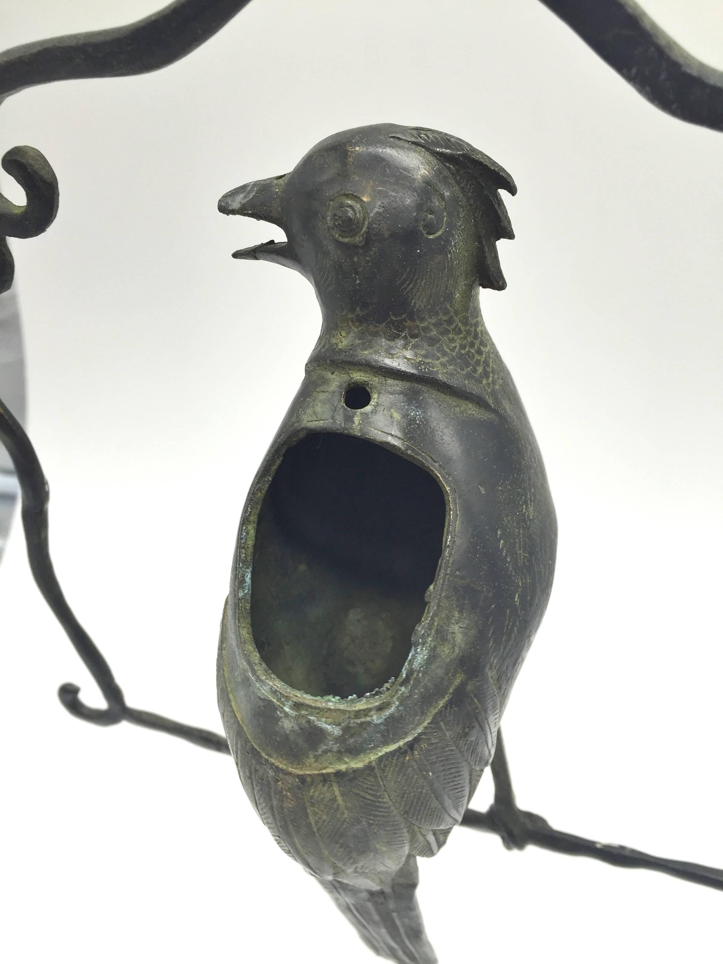 Bronze Parrot Incense Burner, Hanging Censer 2