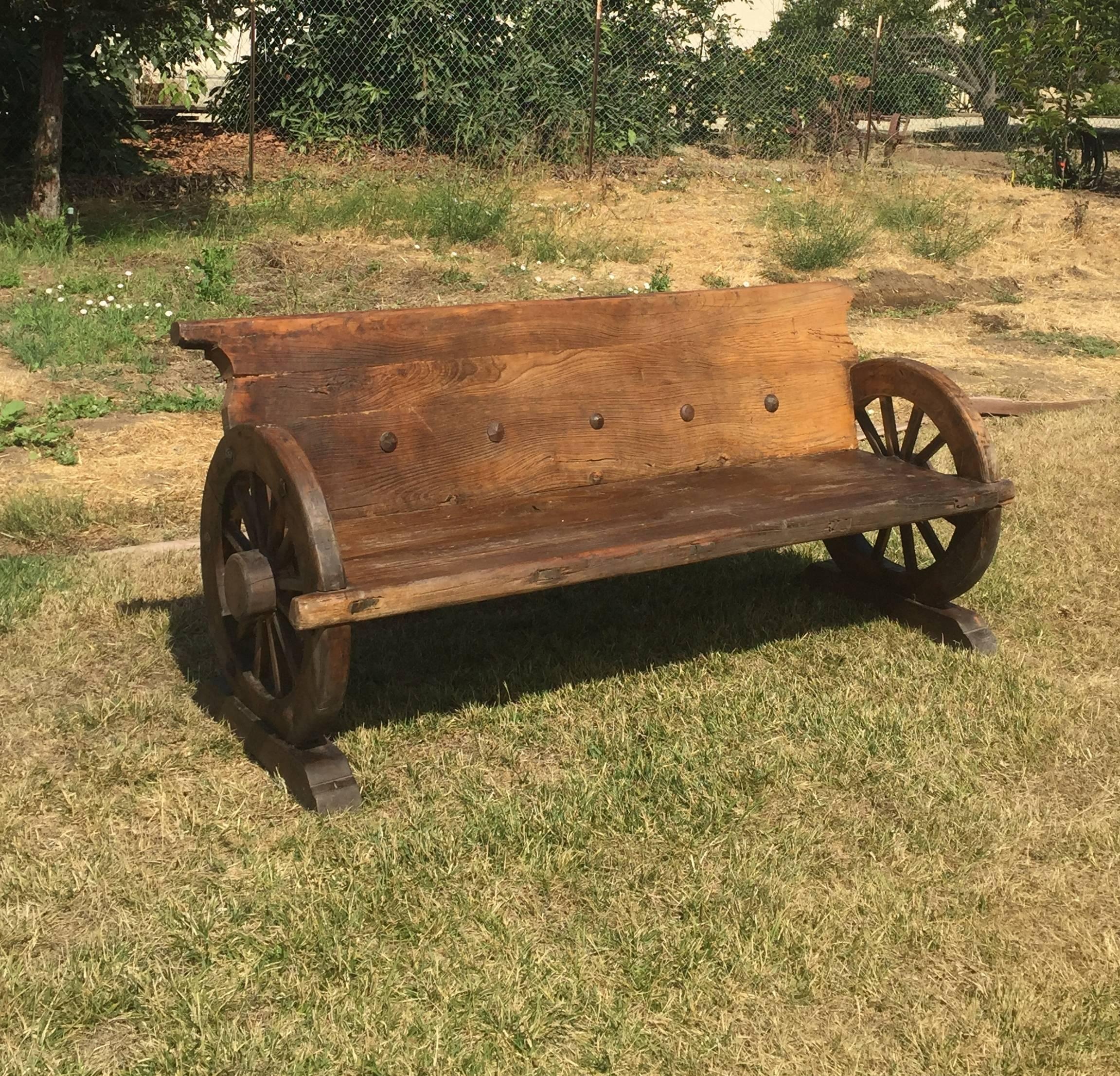 antique rustic bench