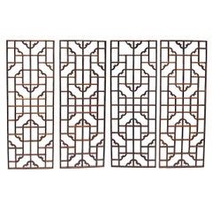 Chinese Antique Screens, Fine Lines, Set of Four 9
