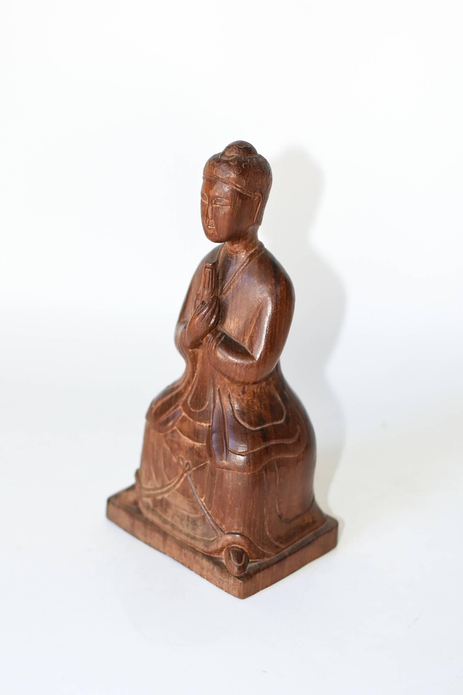 Chinese Burmese Rosewood Buddha