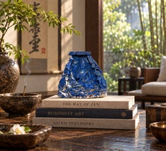 Lapis Buddha Statue in Bodhi Alcove Natural Lapis Lazuli