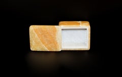 Set of Three Mini Gemstone Boxes in Serpentine & Onyx