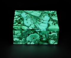 Rare Malachite Box Butterfly Gemstone Box