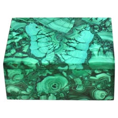 Rare Malachite Box Butterfly Gemstone Box