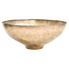 Cuenco de plata martillada, hecho a mano, estilo moderno