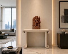 Hand-Carved Stone Sculpture of Hindu Goddess Kali, Indian Art, 2020