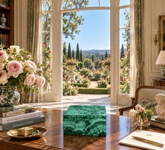 Malachit-Schatulle „Thorns and Roses“ – in Italien gefertigte Schatulle aus Naturedelstein