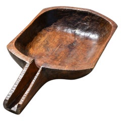 Monumental Solid Wood Trough for Fountain Planter Bucket 19th Century Rustic 39"