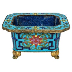 Chinese Antique Cloisonne Censer Brass Enamel Incense Burner Eternity