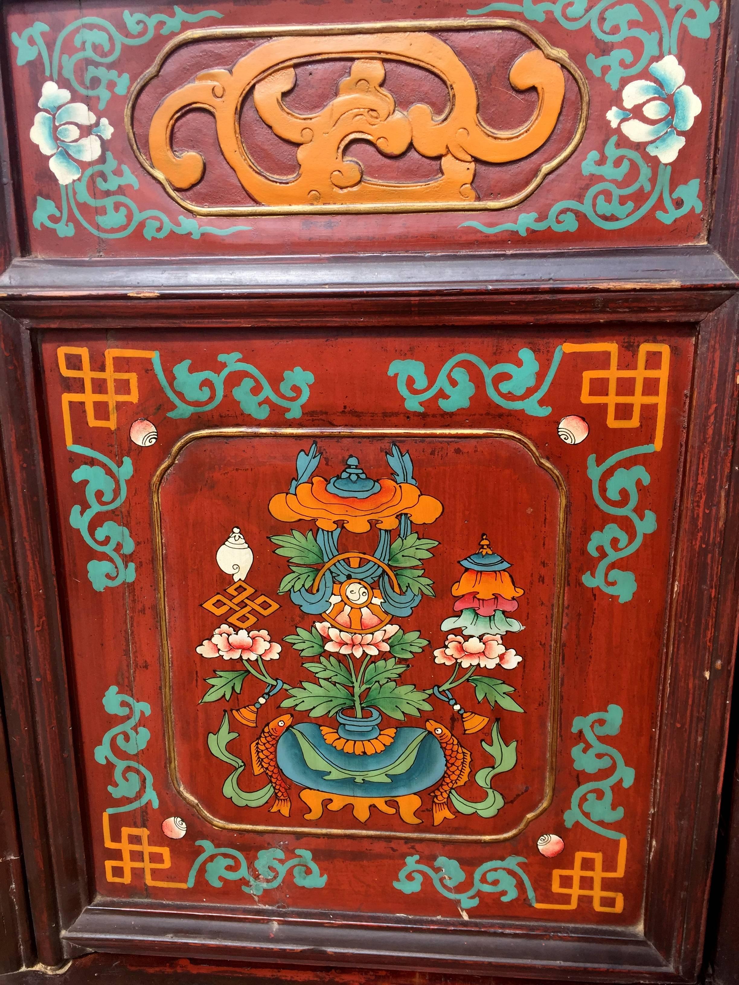 Large Antique Tibetan Cabinet 1