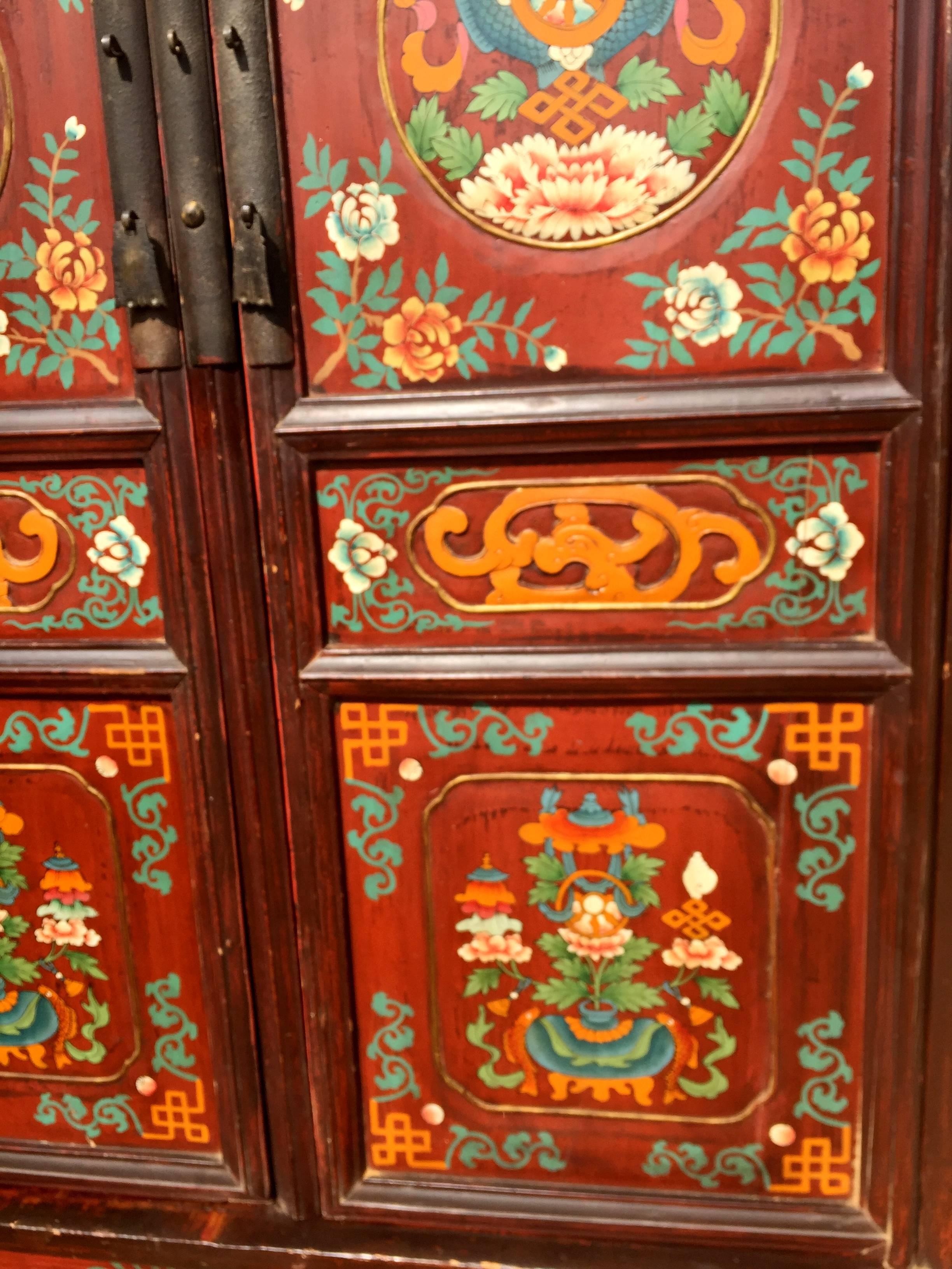 Large Antique Tibetan Cabinet 3