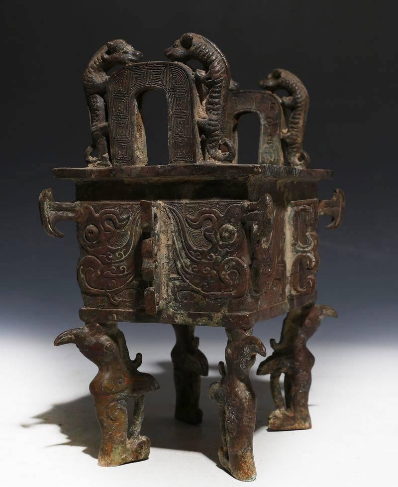 antique chinese bronze censer
