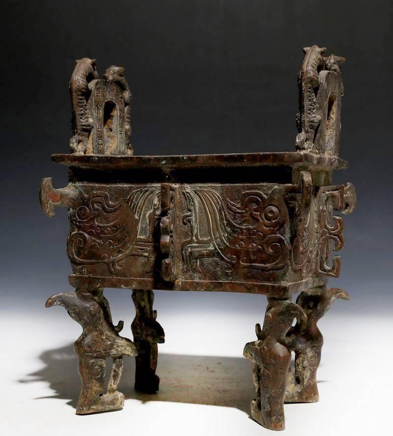 Bronze Incense Burner, Antique Chinese Censer, 19th Century 1