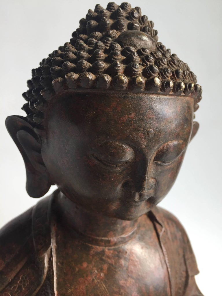Bronze Buddha Statue, Young Buddha, No Fear Buddha at 1stdibs