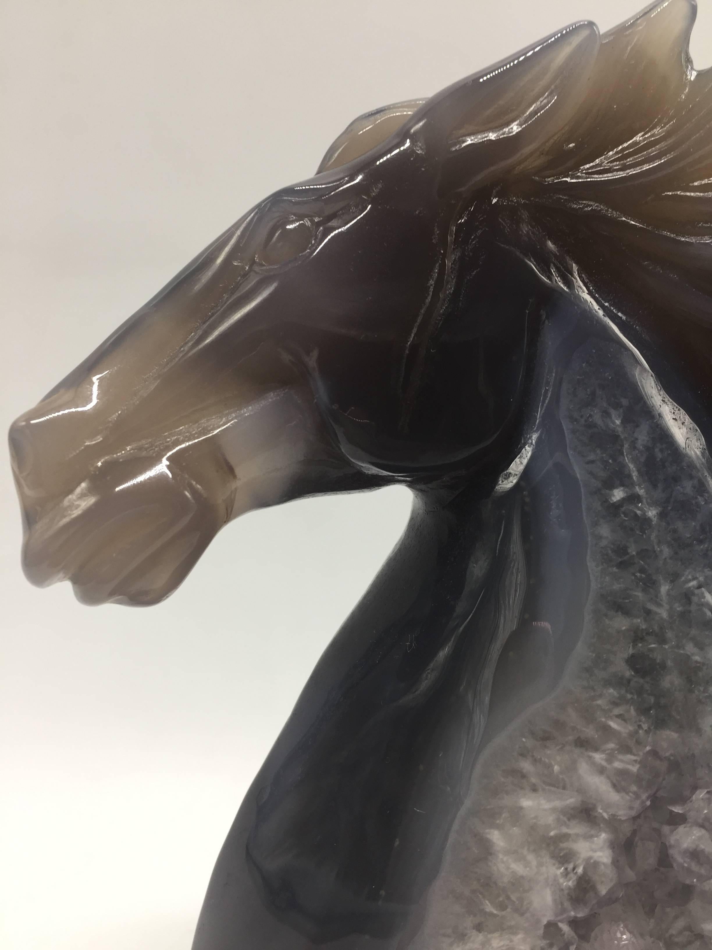 Chinese Natural Agate Horse #1