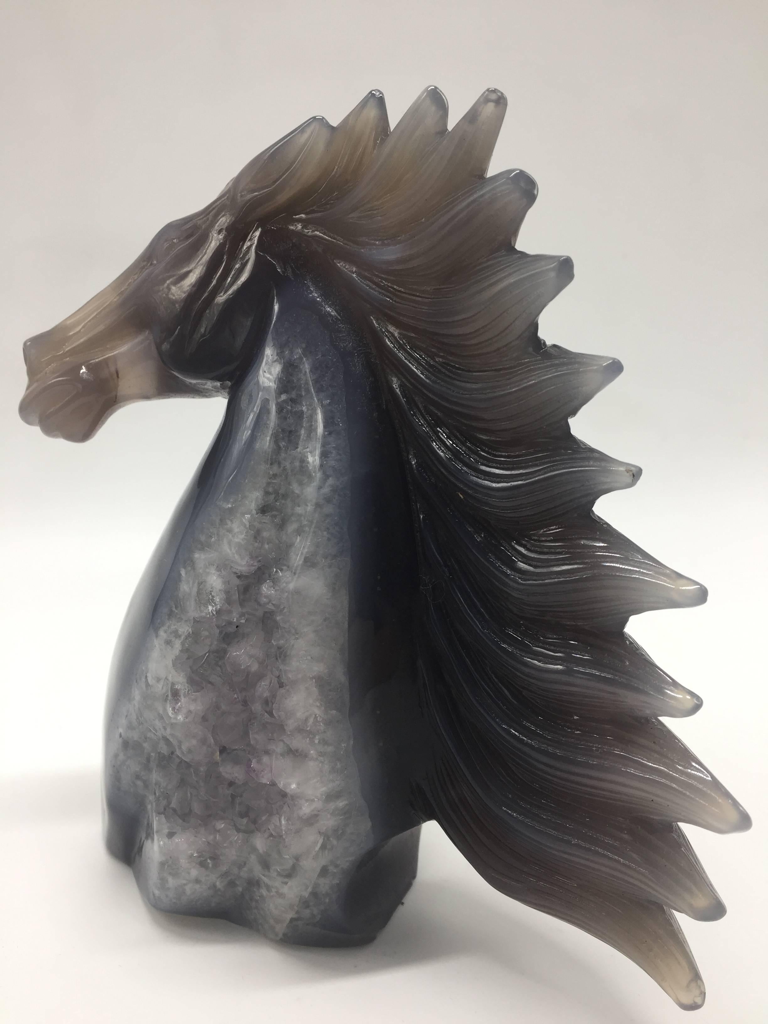 Contemporary Natural Agate Horse #1