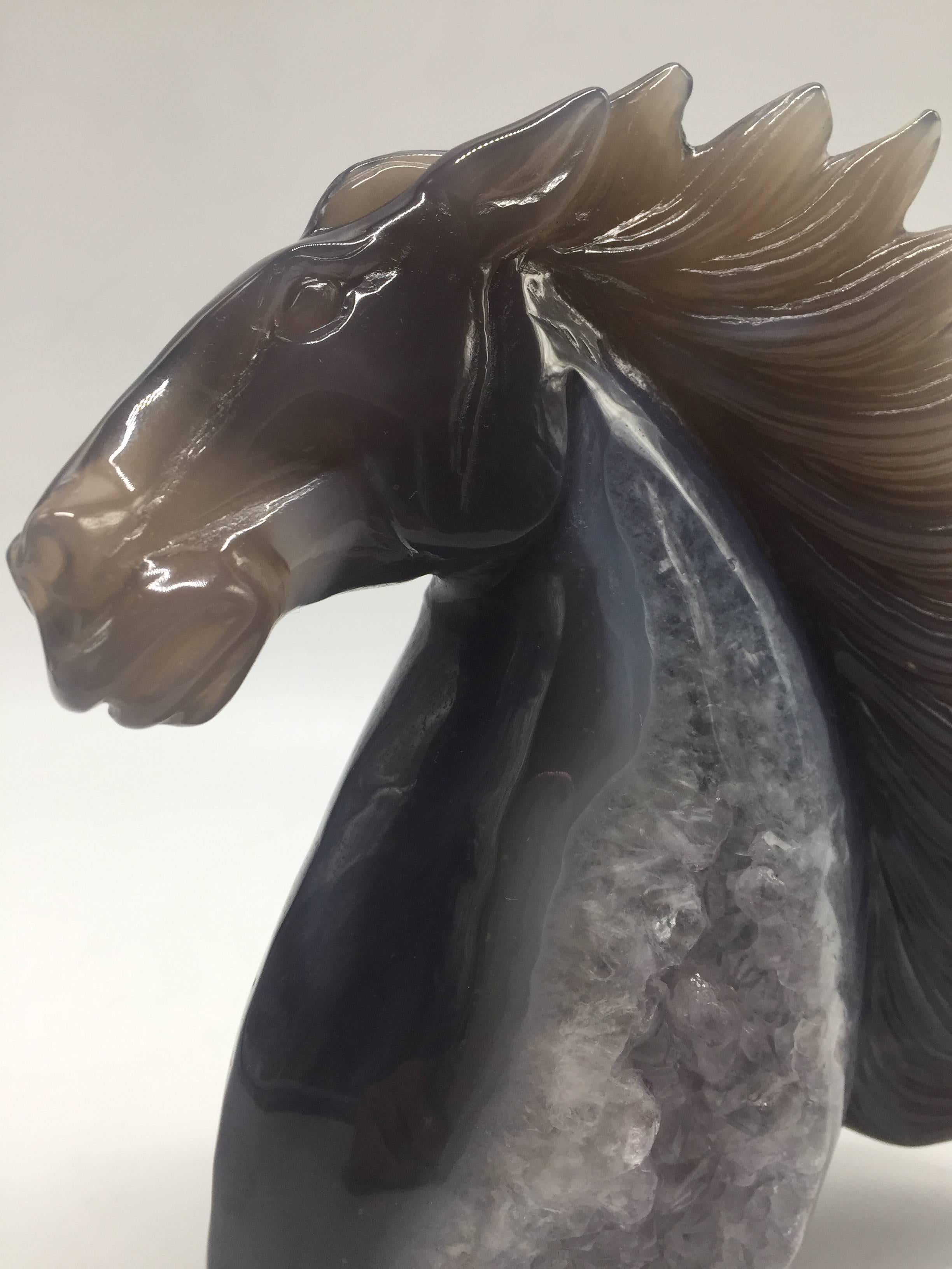 Natural Agate Horse #1 2