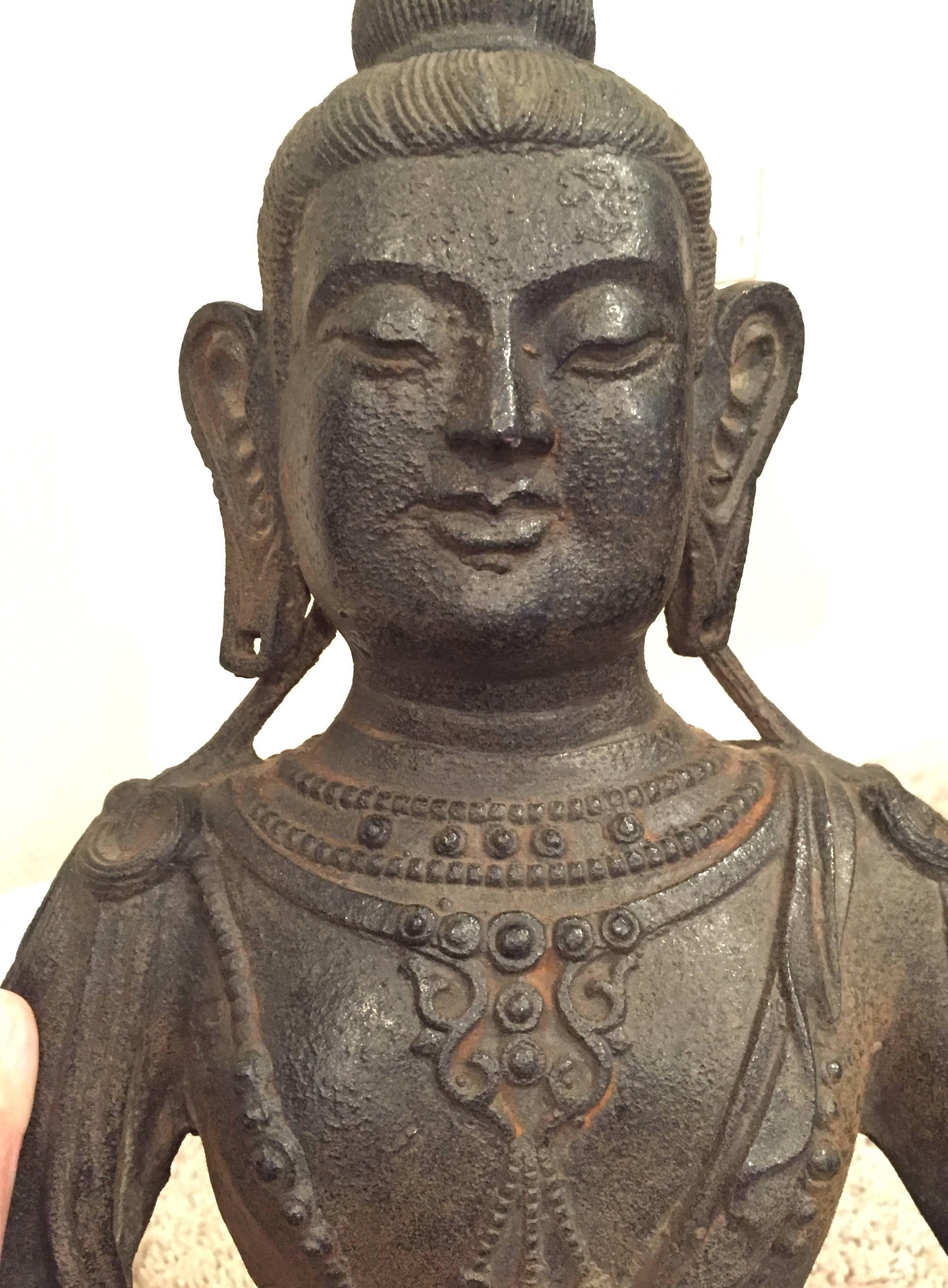 Large Iron Buddha Statue 1