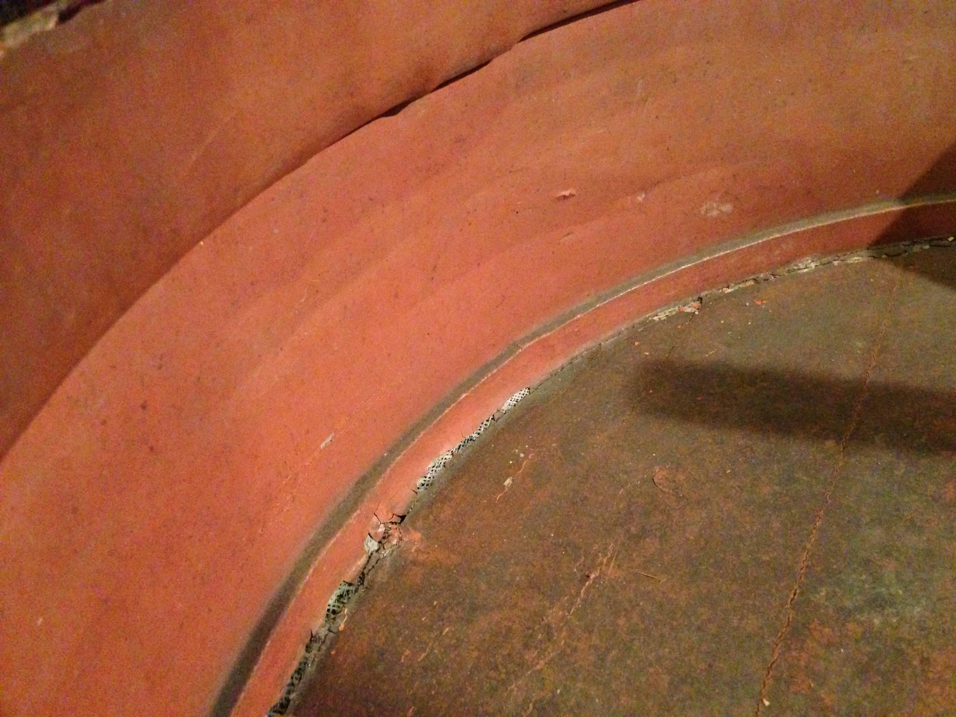Bambù Antico cesto cinese di bambù con coperchio dipinto in vendita