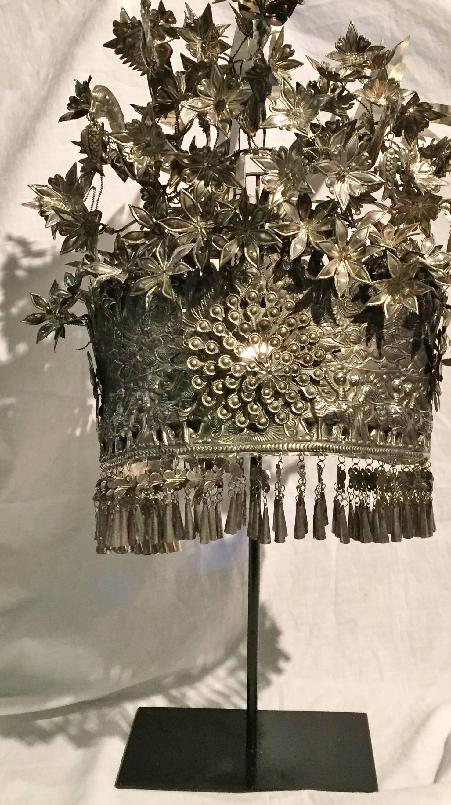 Silver Miao Tribal Crown, Bridal Crown 2
