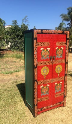 Hand-Painted Tibetan Chest