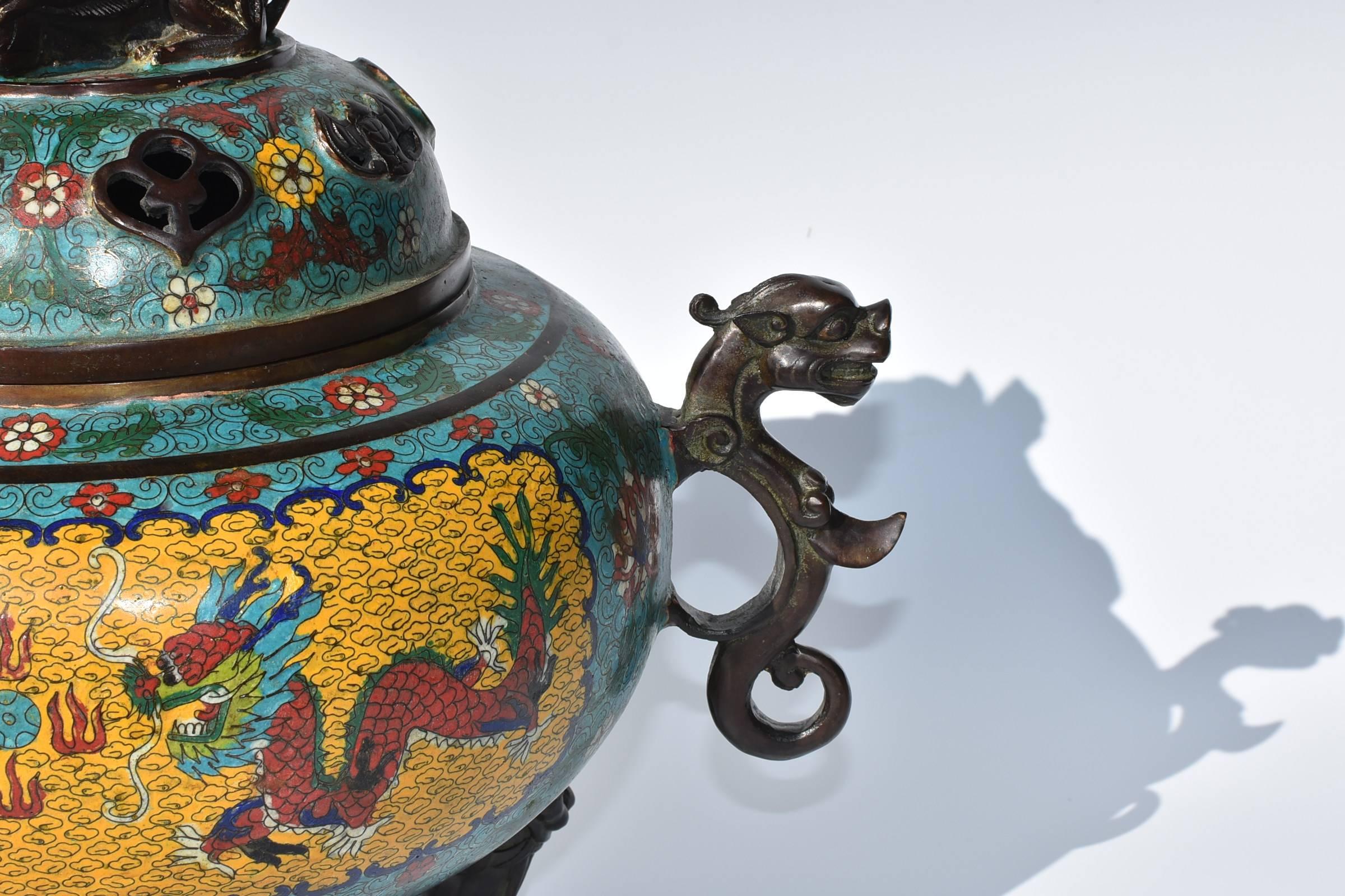 cloisonne incense burner