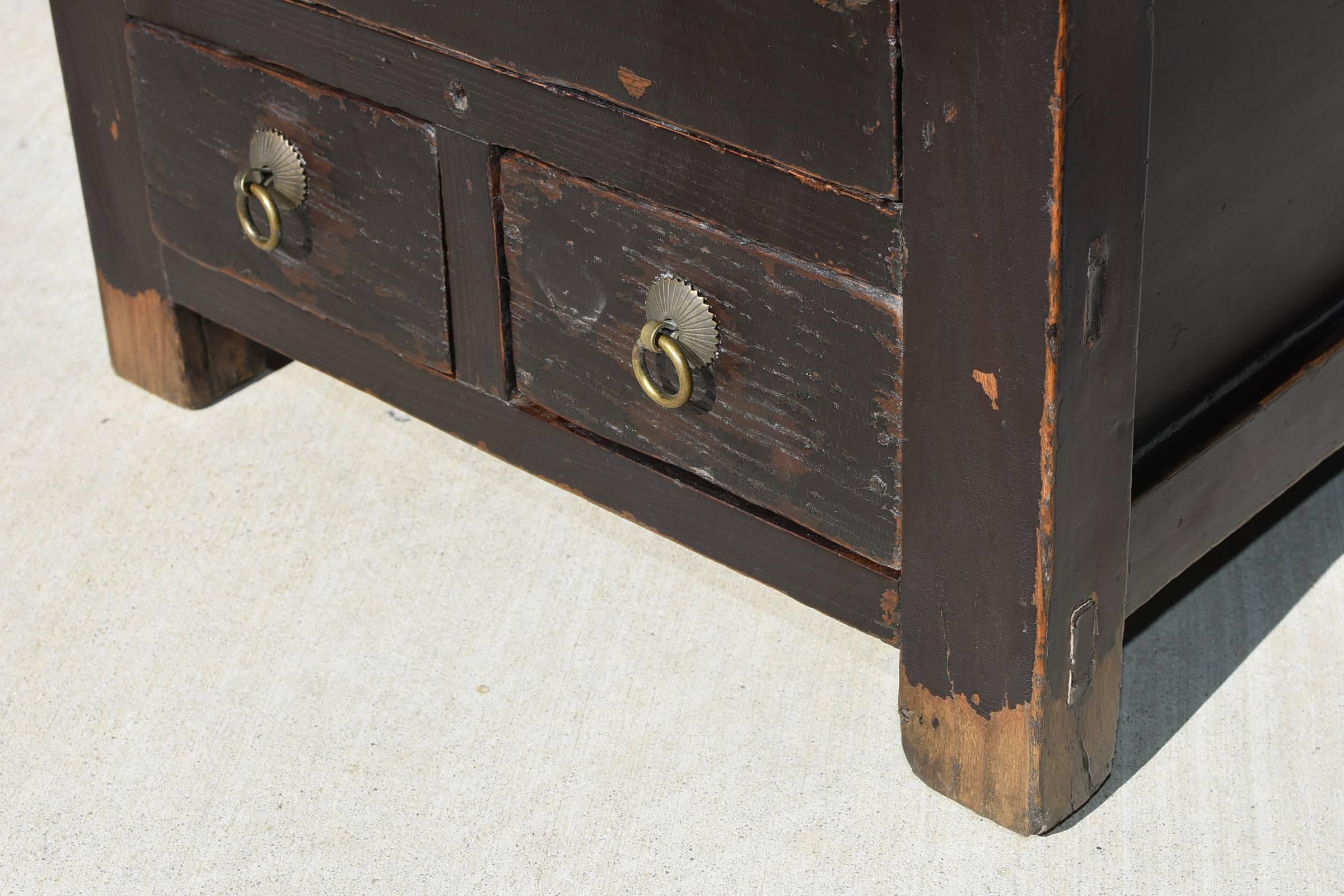 Chinese Small Antique Chest with Three Drawers