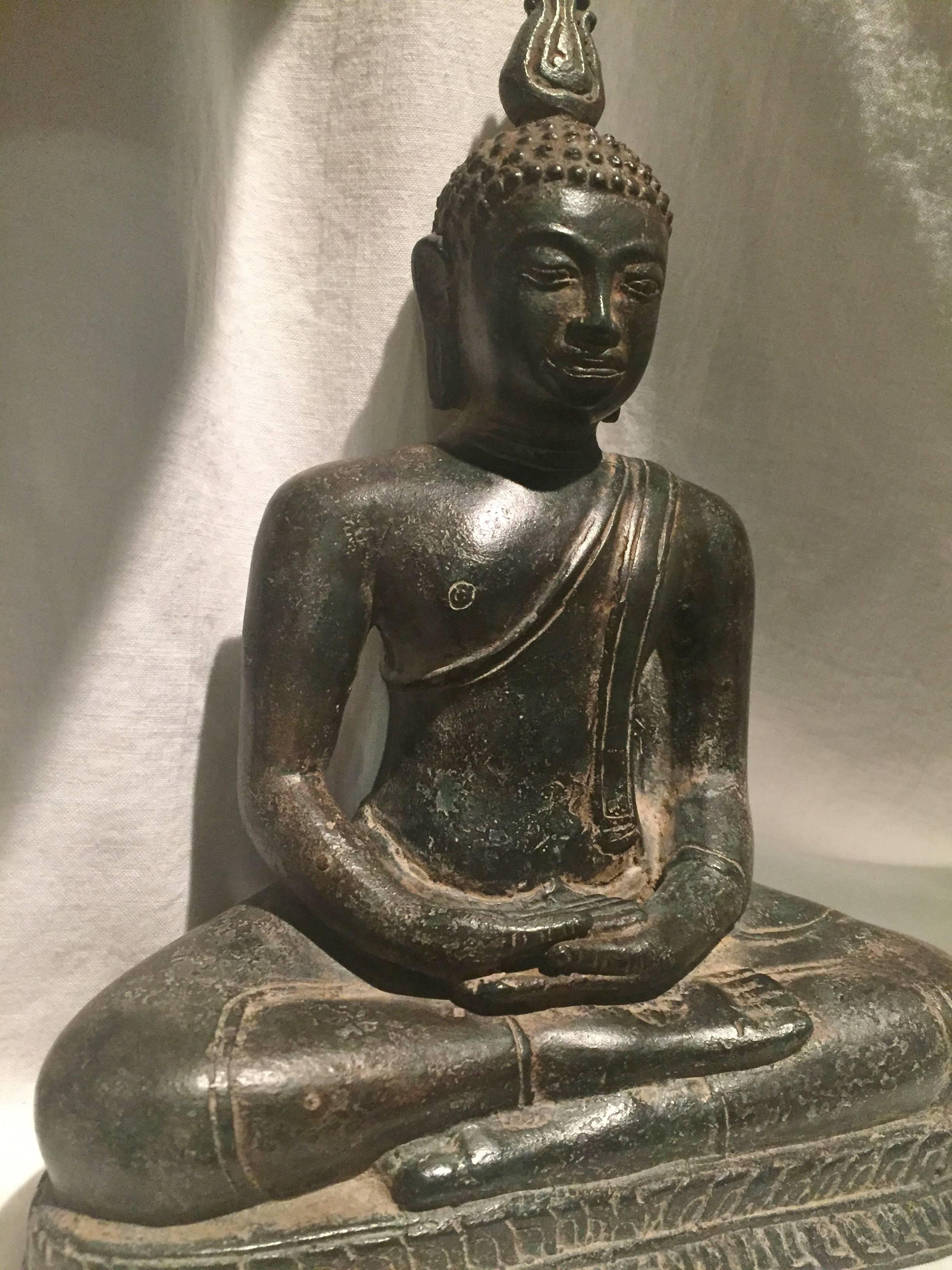 Antique Bouddha Kandyan en bronze du Sri Lanka 2