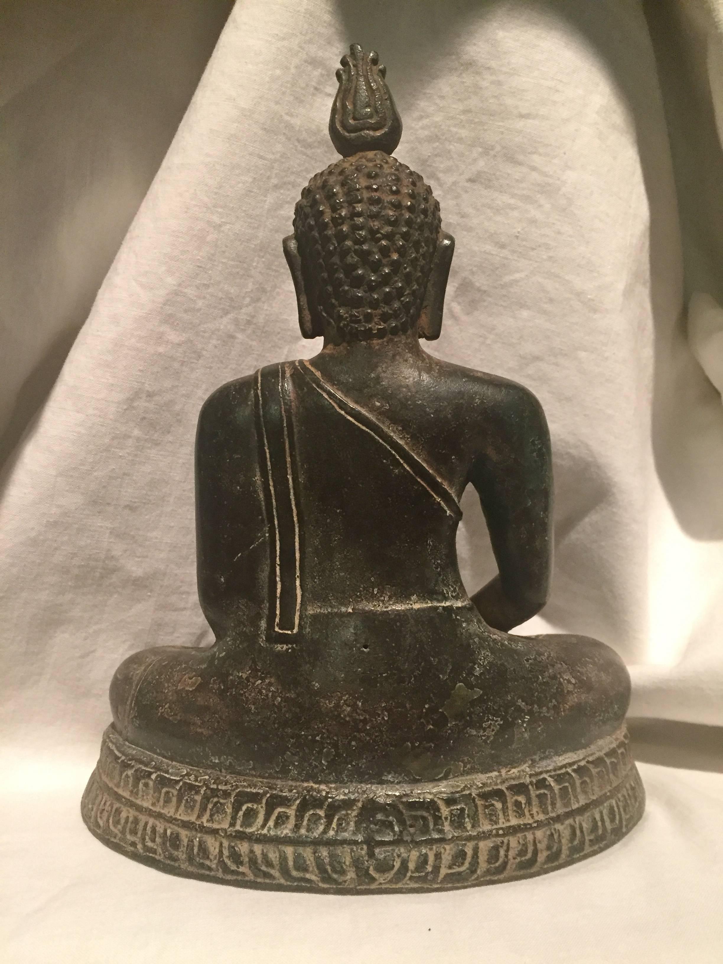 Antiker srilankischer Buddha aus Kandy-Bronze 2