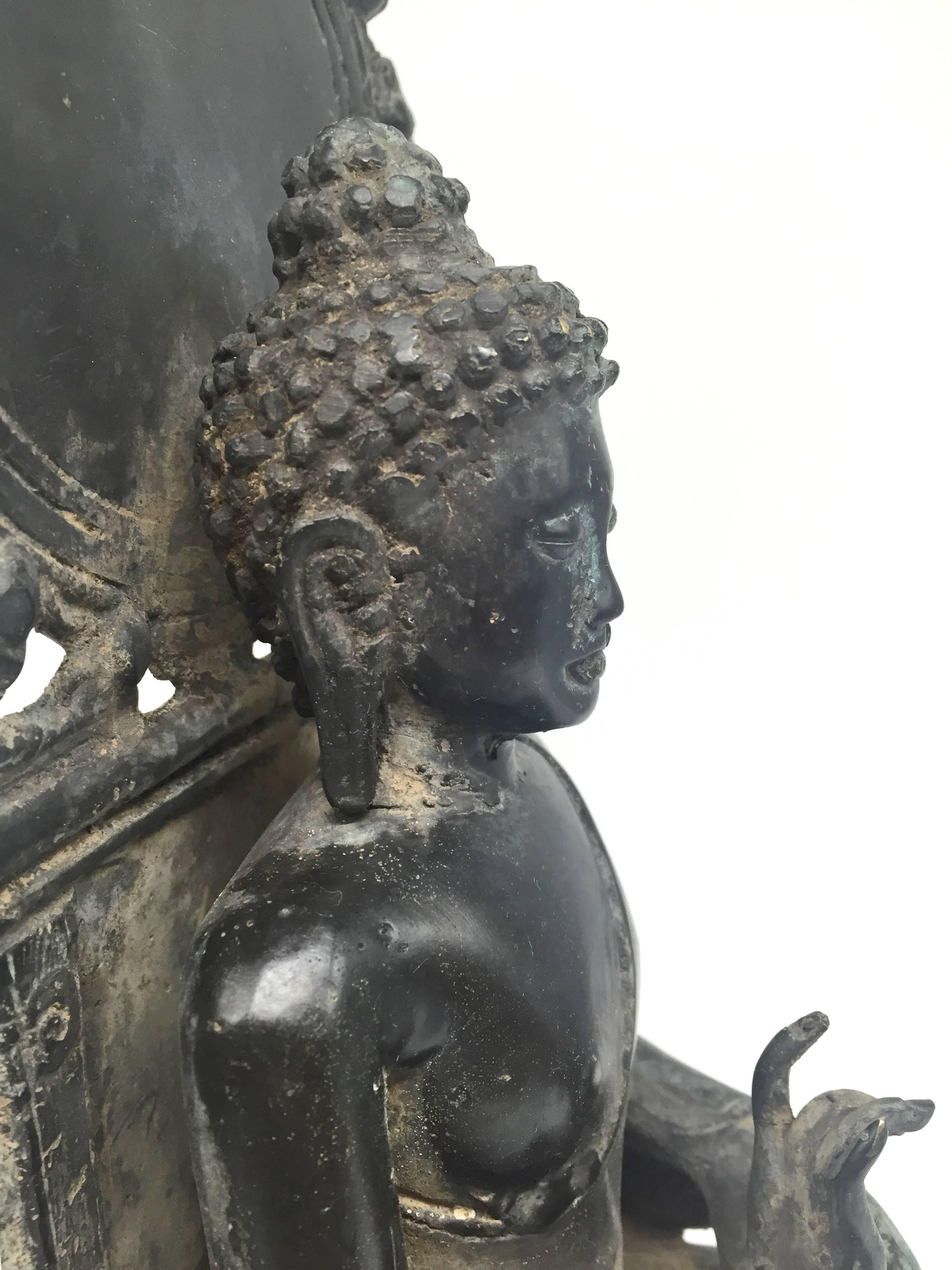 Antique Burmese Bronze Buddha 2
