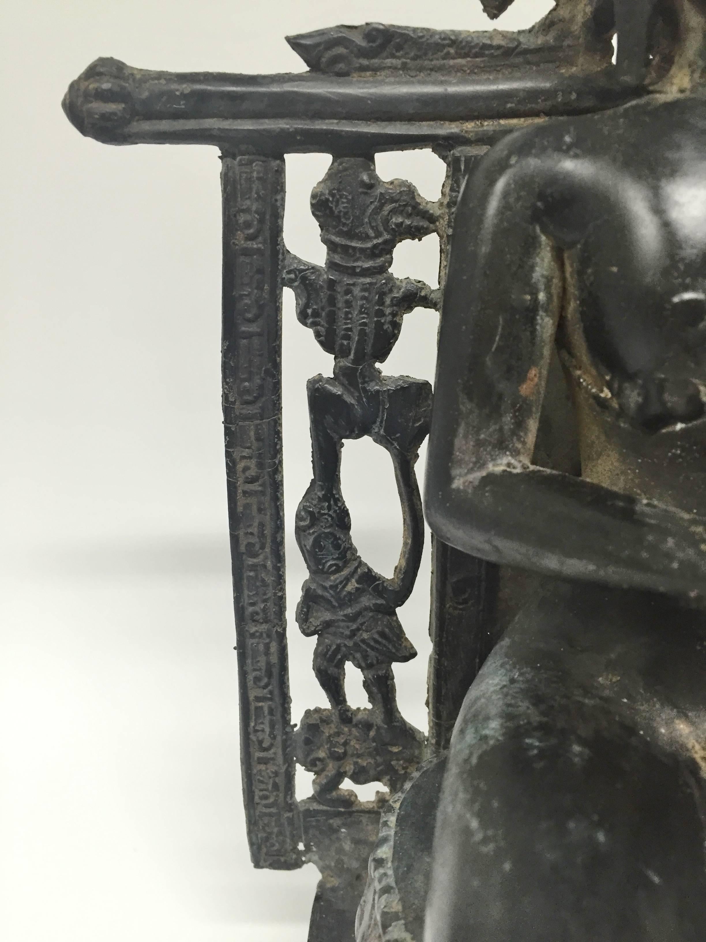 Antique Burmese Bronze Buddha 4