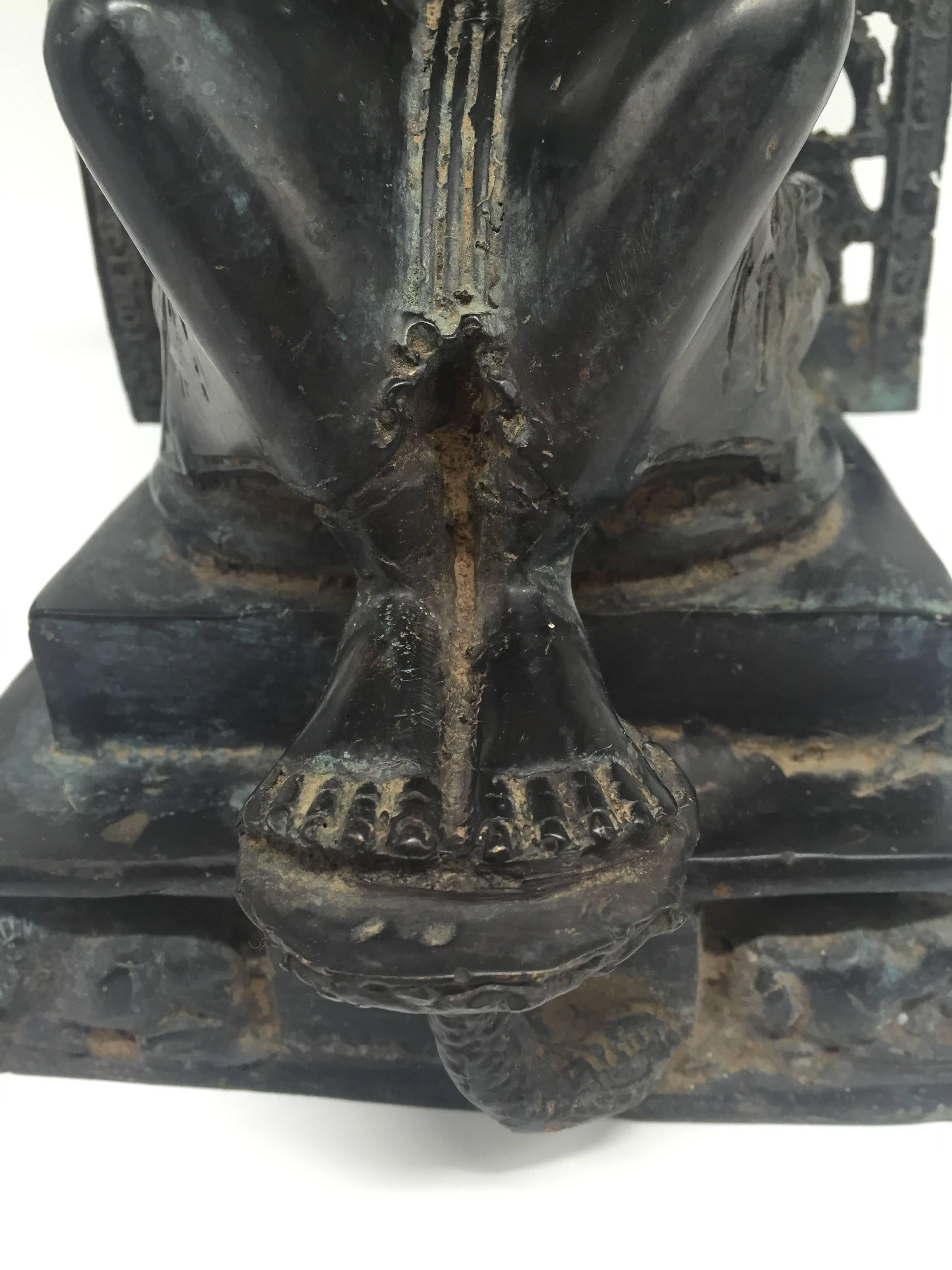 Antique Burmese Bronze Buddha 6