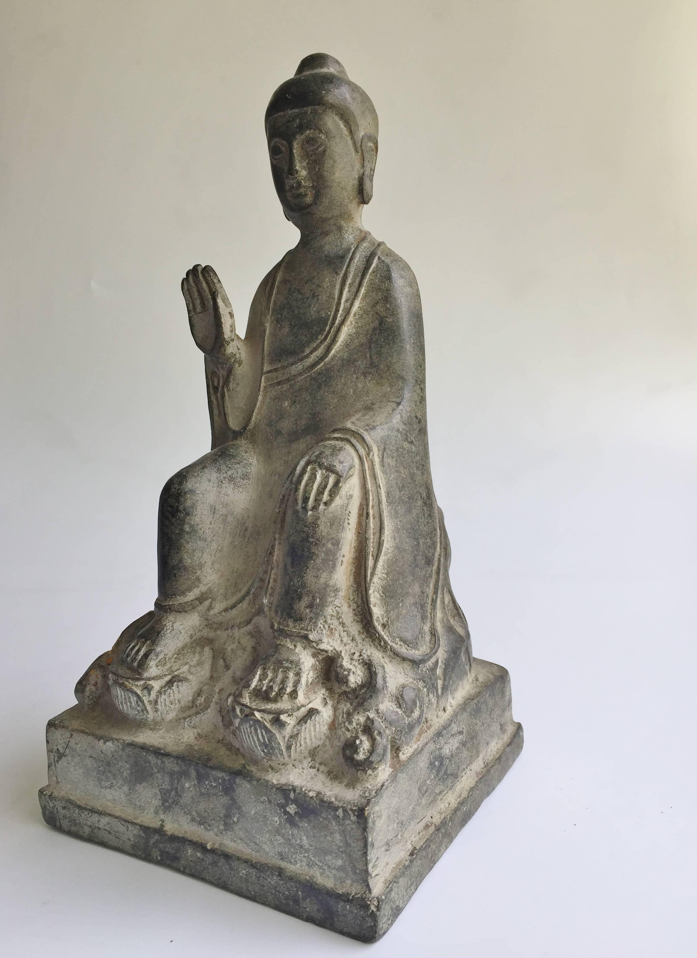 Antique Bronze No Fear Buddha 1