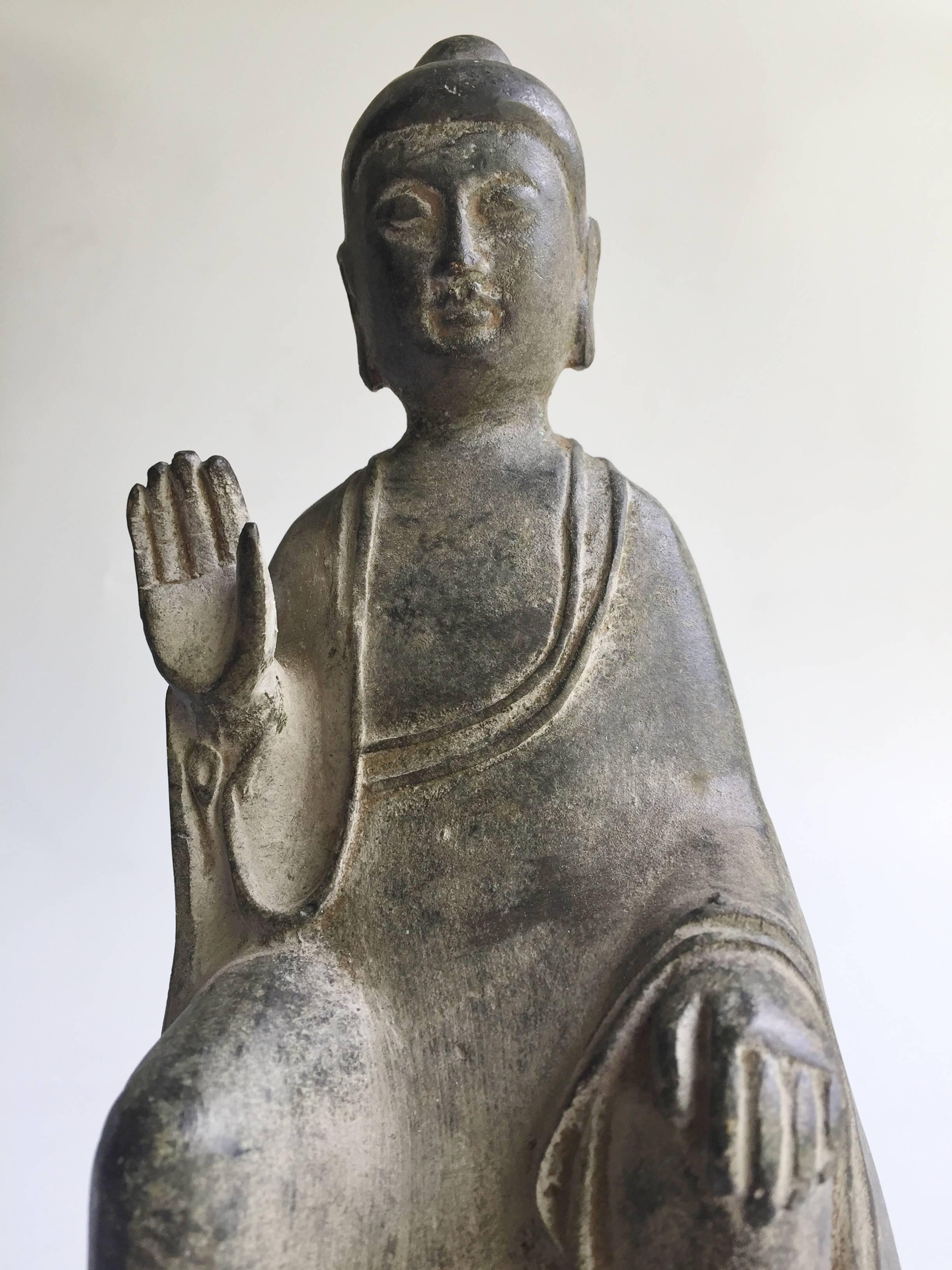 Antique Bronze No Fear Buddha 2