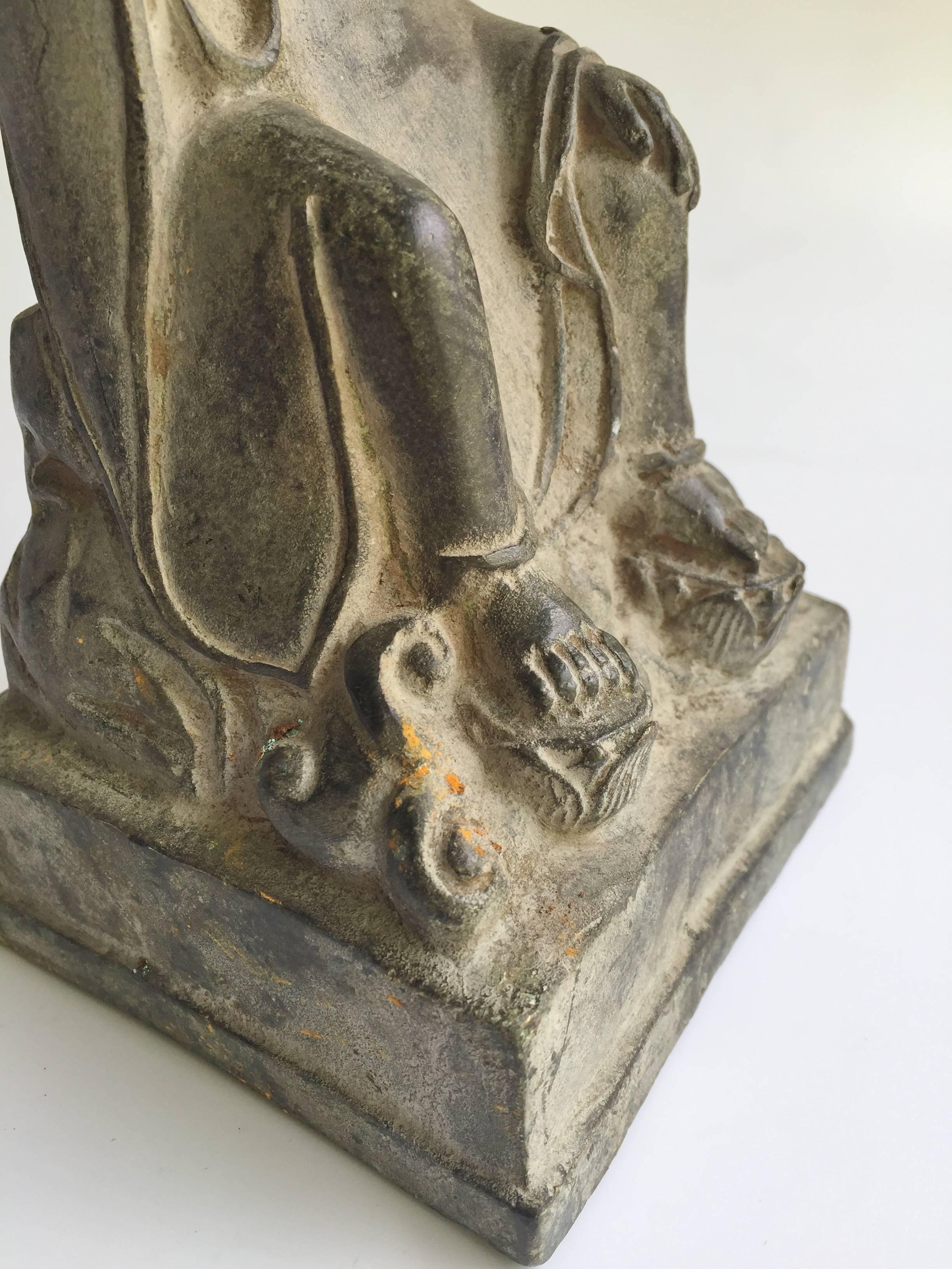Antique Bronze No Fear Buddha 3