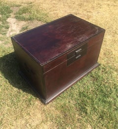 Antique Chinese Trunk, Blanket Chest with Original Interior and Hardware