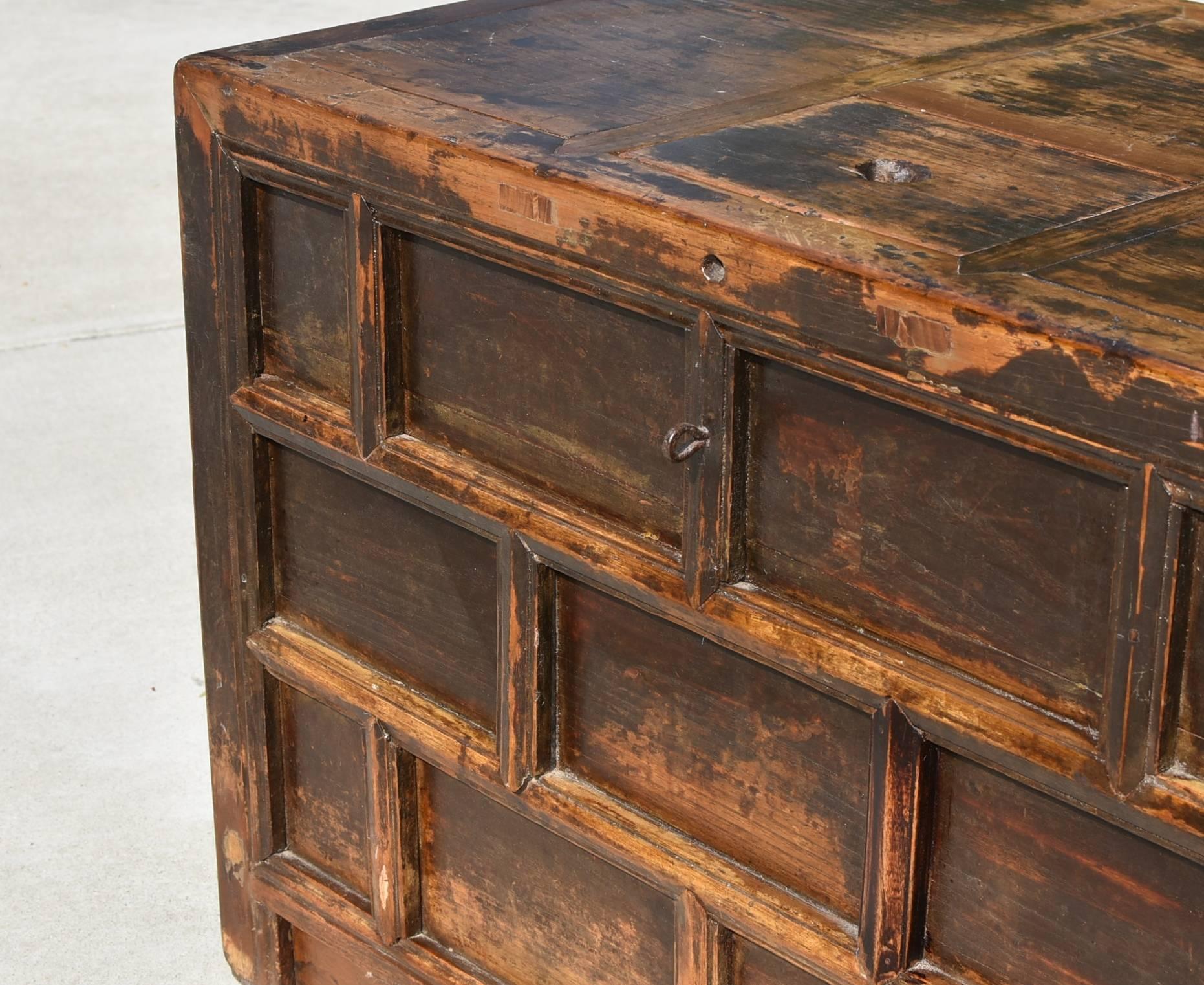 Antique Security Chest, Money Trunk In Good Condition In Somis, CA