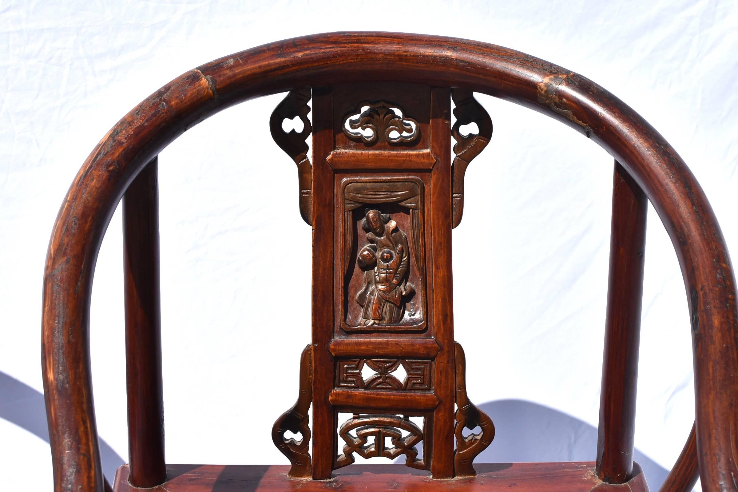 Pareja de sillas de señora antiguas chinas en venta 3