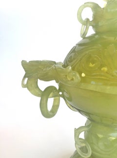 Jade Style Serpentine Incense Burner