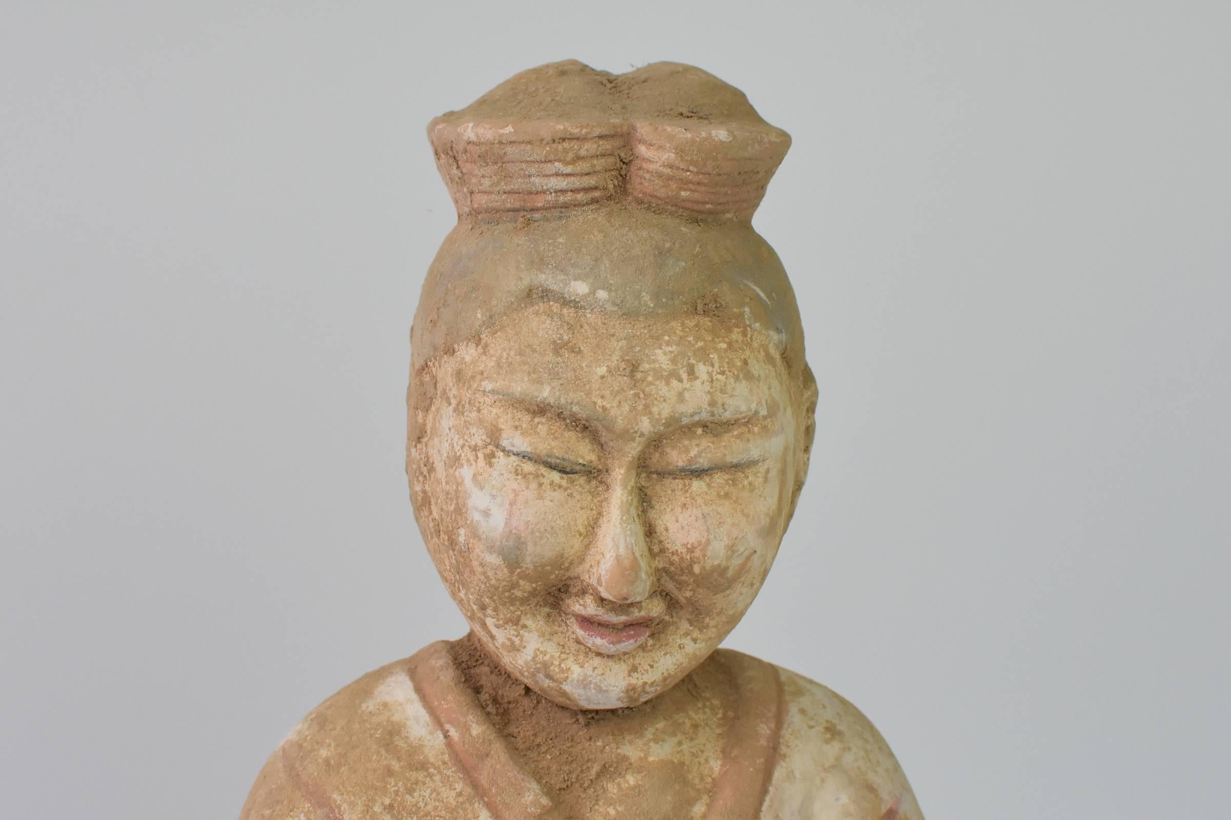 Terracotta Farmer, Han Dynasty Style Pottery Figure 1