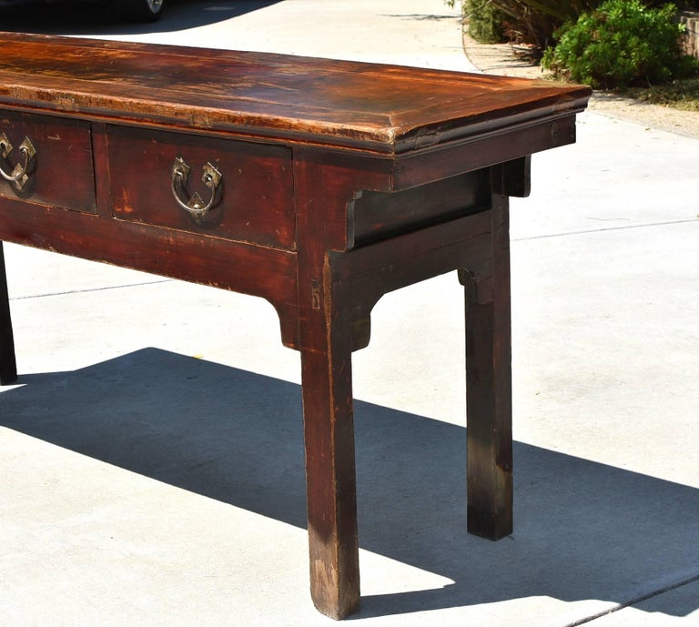 Antique Chinese Console Table with Three Drawers at 1stDibs antique