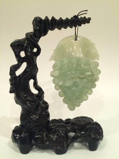 Serpentine Jade Style Grape Sculpture