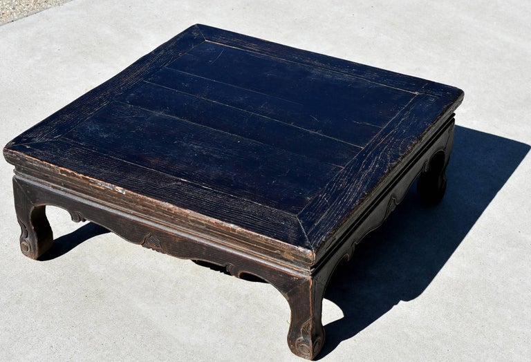Antique Chinese Low Table, Black Kang Table at 1stdibs