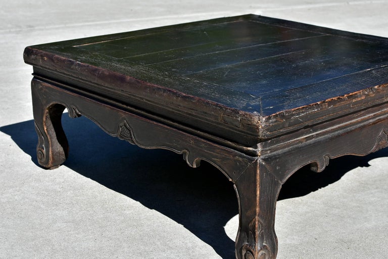 Antique Chinese Low Table, Black Kang Table at 1stdibs