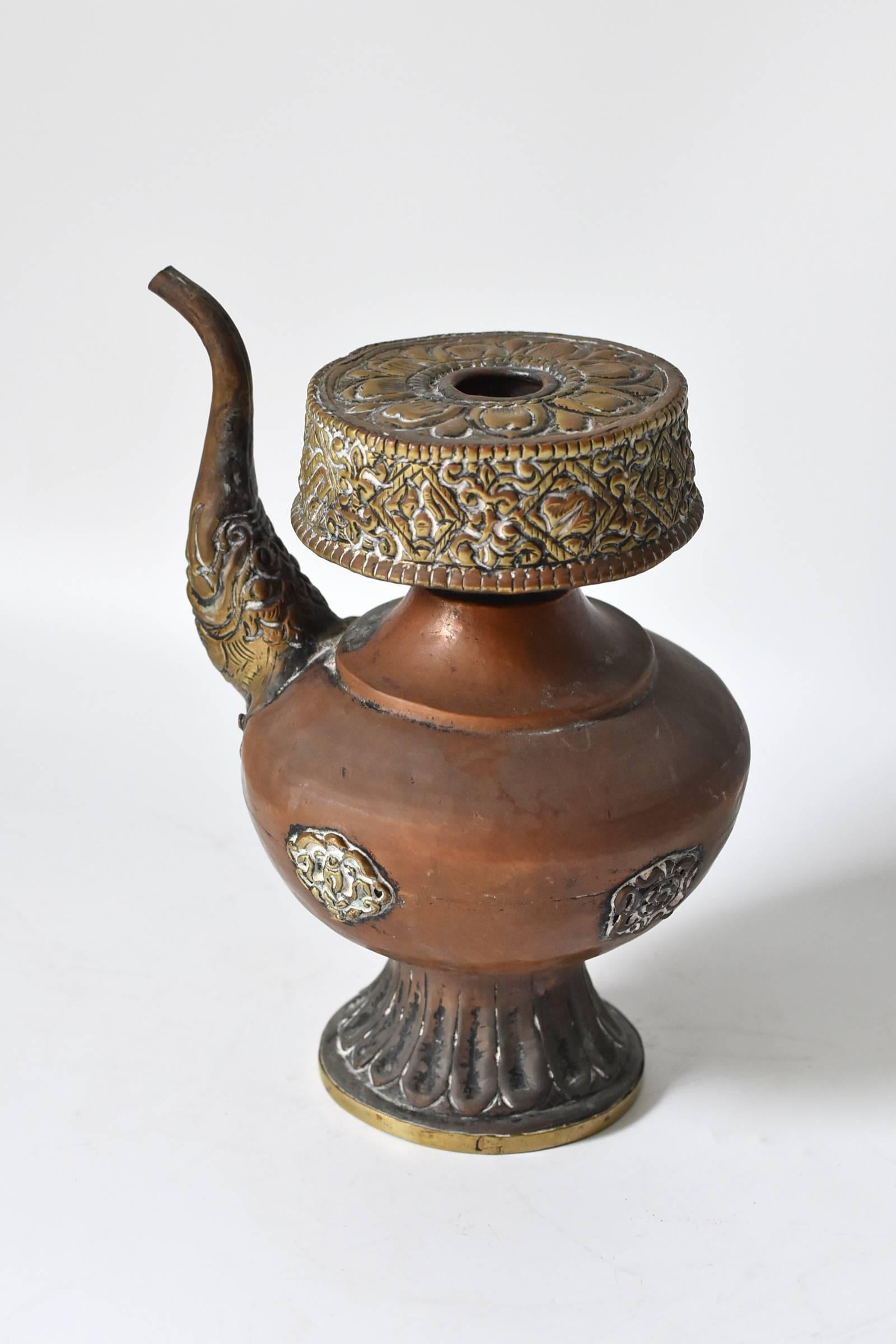 Antique Copper Tibetan Pot, Bhumba 4