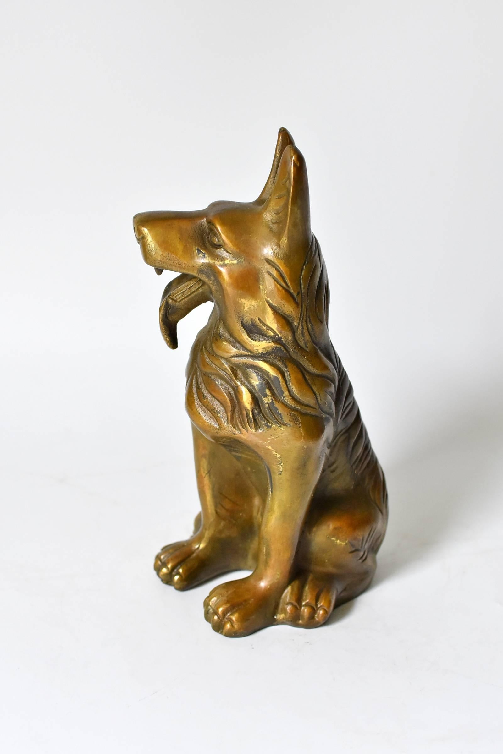 Brass Dog In Excellent Condition In Somis, CA