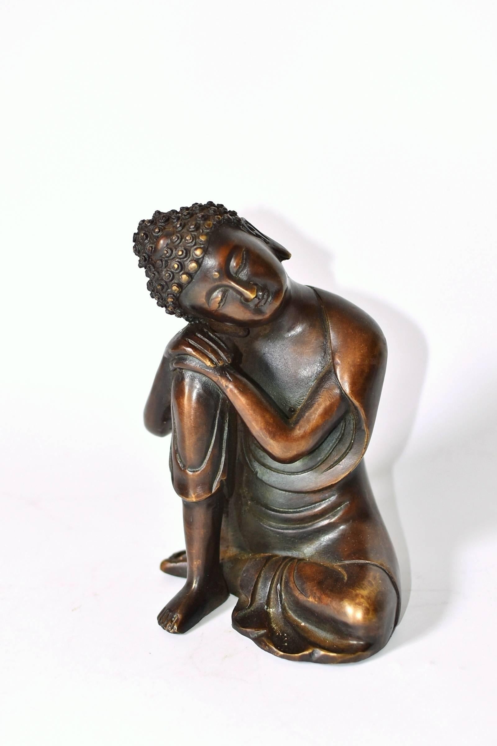 Bronze Buddha Statue, a Thinking Buddha 2