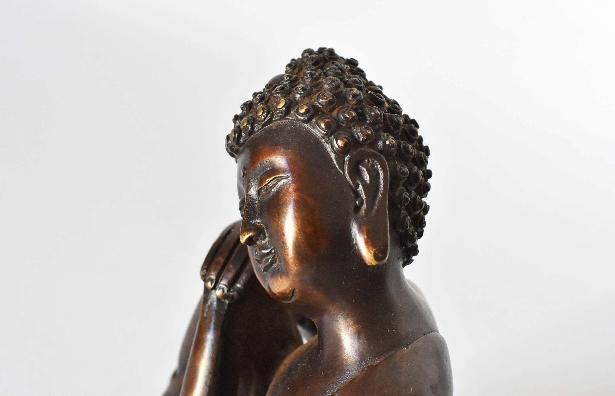 Bronze Buddha Statue, a Thinking Buddha 3