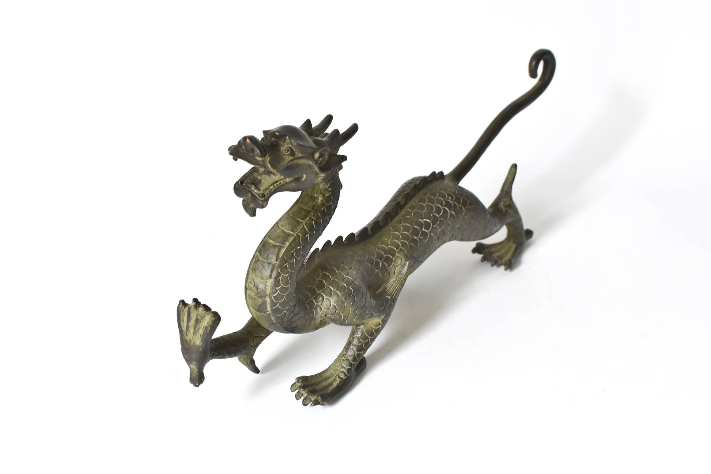 bronze dragon sculptures